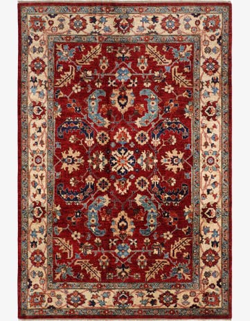 6' 9 x 9' 10 Hand Knotted Heriz Rug