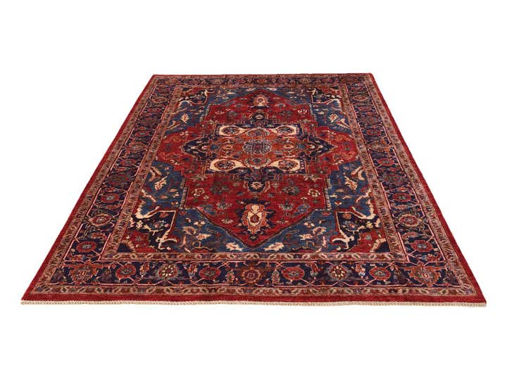 6' 10 x 9' 9 Hand Knotted Heriz Rug