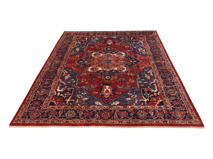 Detail image of 6' 10 x 9' 9 Hand Knotted Heriz Rug