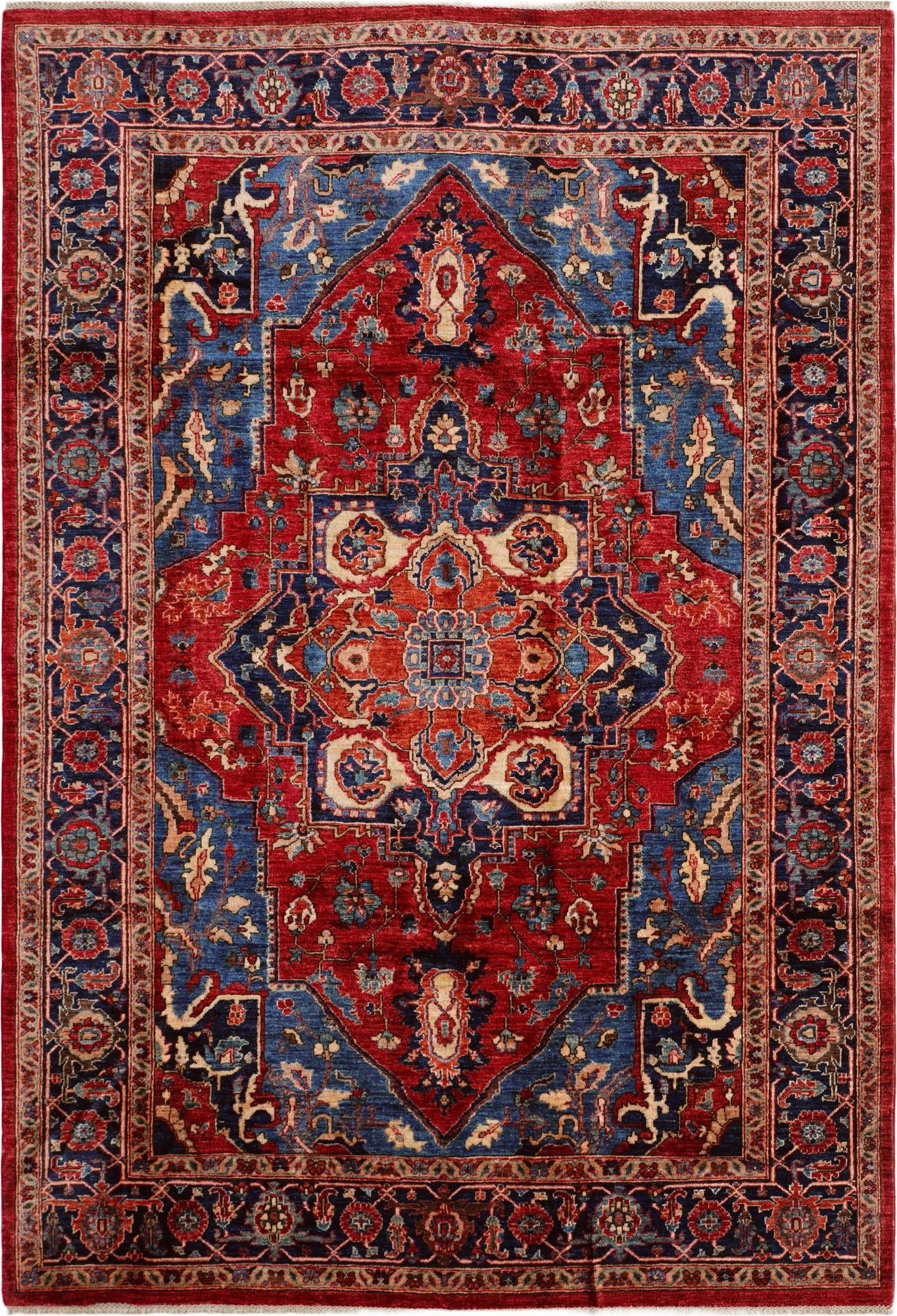6' 10 x 9' 9 Hand Knotted Heriz Rug
