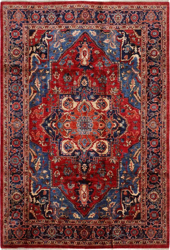 6' 10 x 9' 9 Hand Knotted Heriz Rug