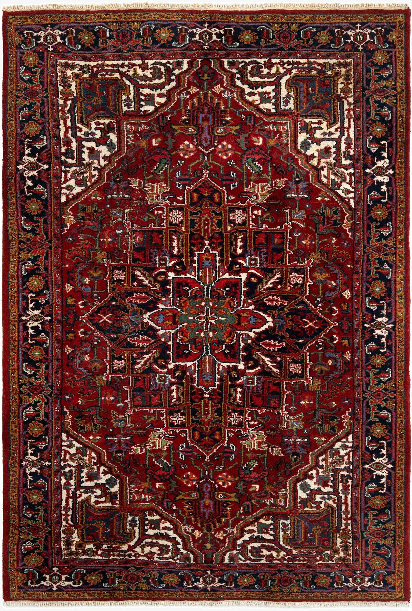6' 4 x 9' 6 Heriz Wool Rug