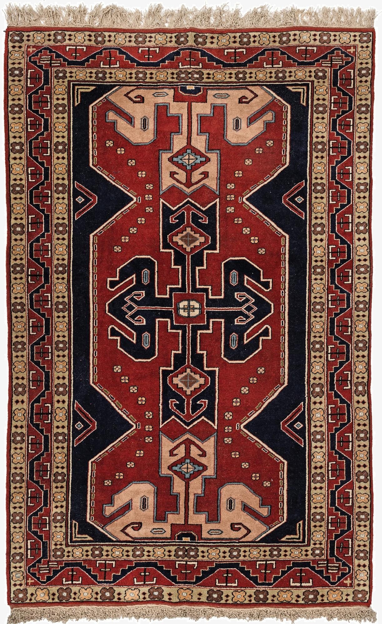 5' 2 x 8' 2 Hand Knotted Heriz Wool Rug