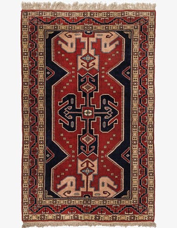 5' 2 x 8' 2 Hand Knotted Heriz Wool Rug