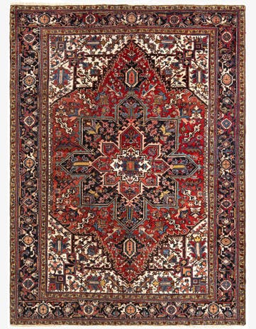 8' x 11' 3 Heriz Wool Rug