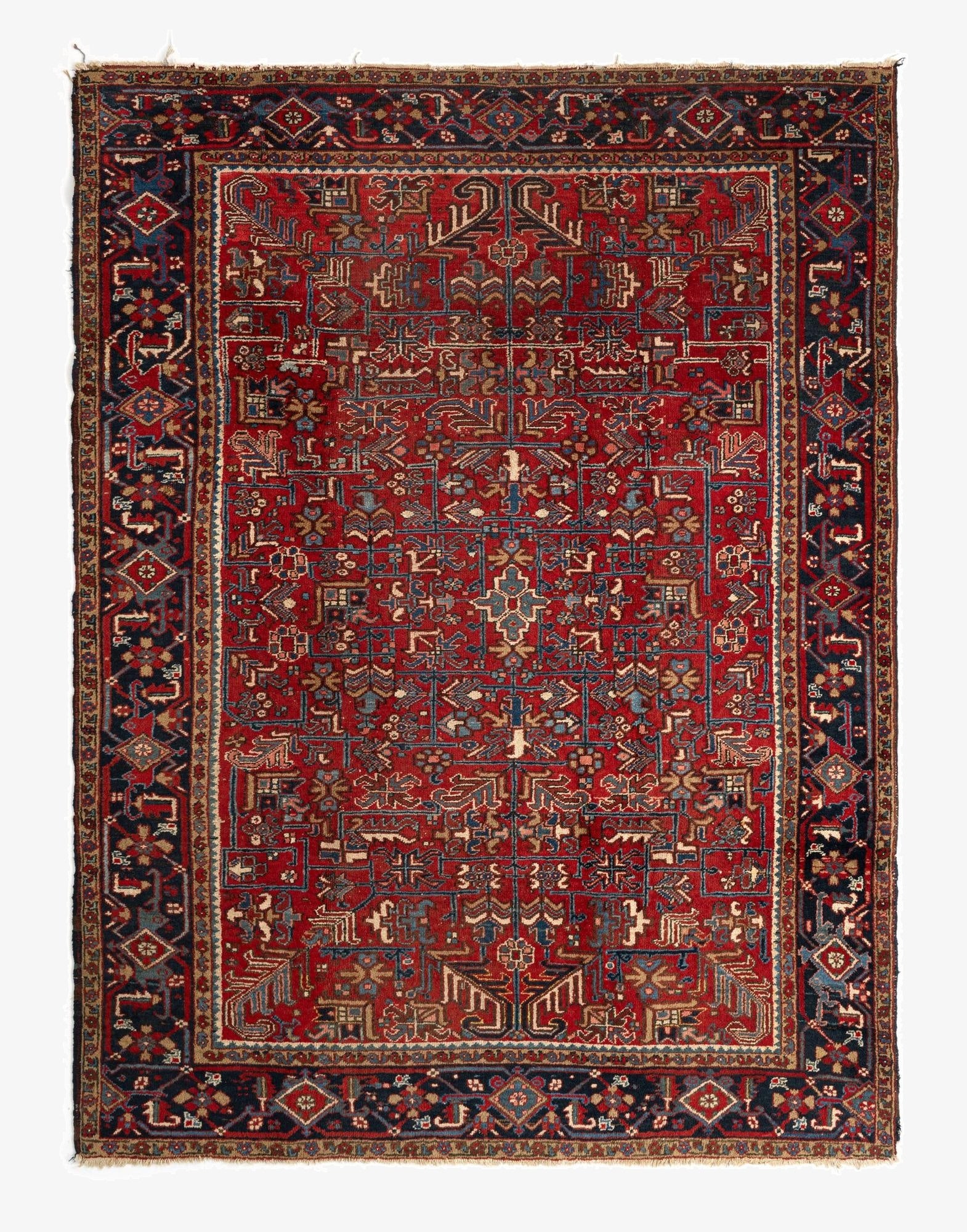 6' 11 x 9' Heriz Wool Rug