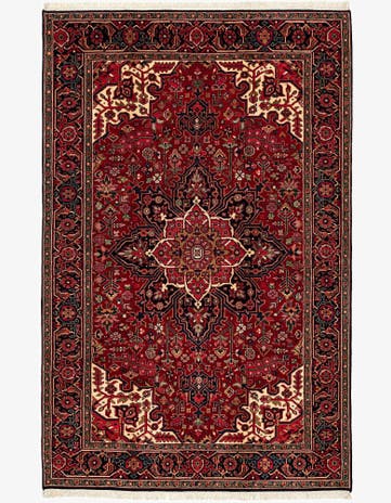 7' 2 x 11' 2 Hand Knotted Heriz Wool Rug