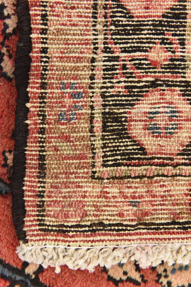 3' 8 x 7' 3 Hand Knotted Hossainabad Persian Wool Rug