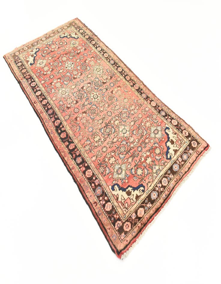 Detail image of 3' 8 x 7' 3  Hand Knotted Hossainabad Persian Wool Rug