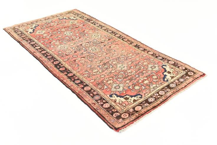 Detail image of 3' 8 x 7' 3 Hand Knotted Hossainabad Persian Wool Rug