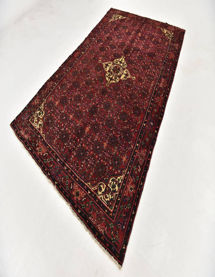 Detail image of 6' 4 x 10' Hand Knotted Hossainabad Persian Wool Rug