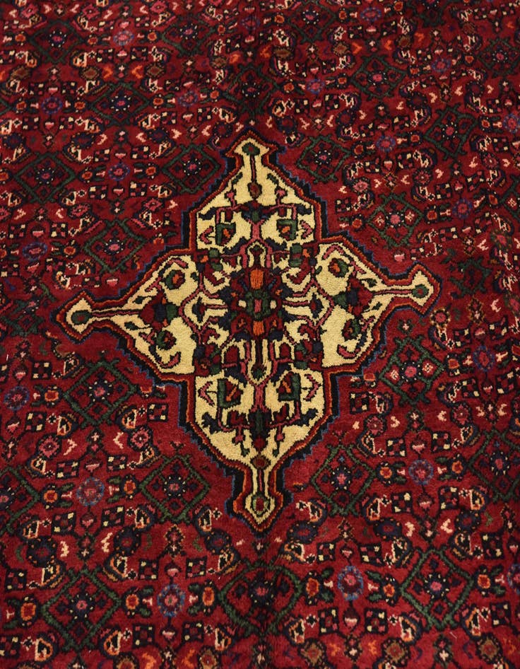 Detail image of 6' 4 x 10' Hand Knotted Hossainabad Persian Wool Rug