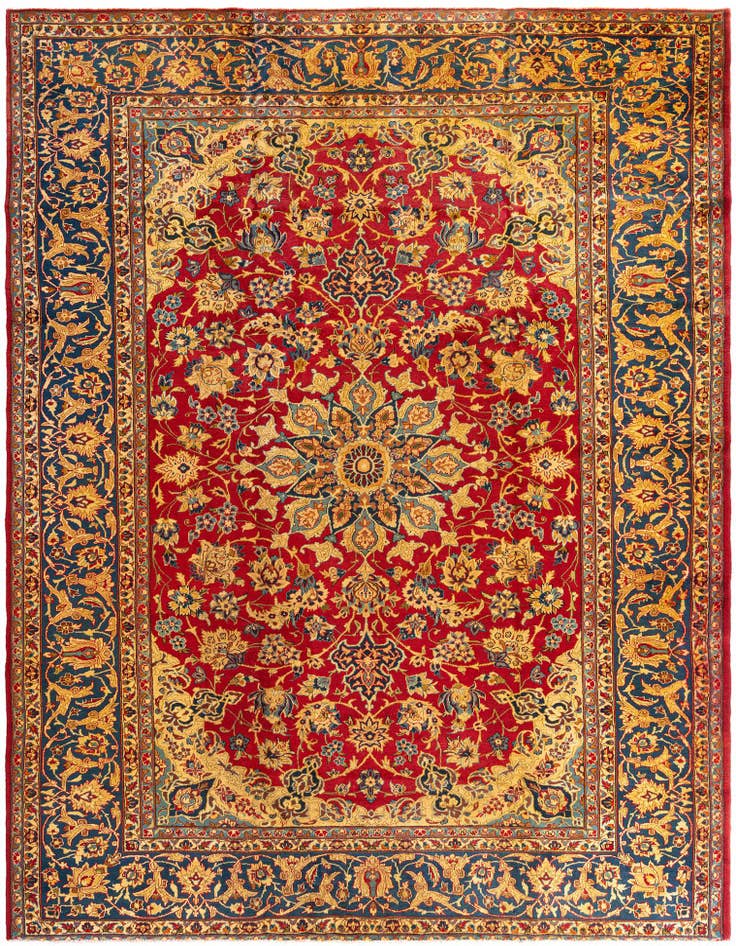 Detail image of 8' 11 x 12' Hossainabad Rug