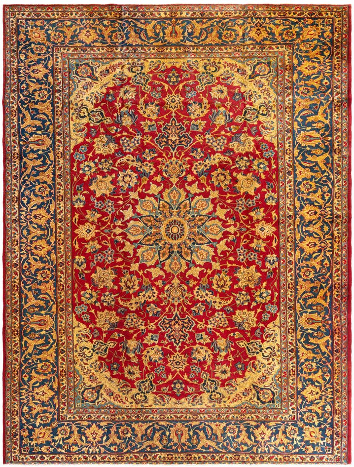 Detail image of 8' 11 x 12' Hossainabad Rug