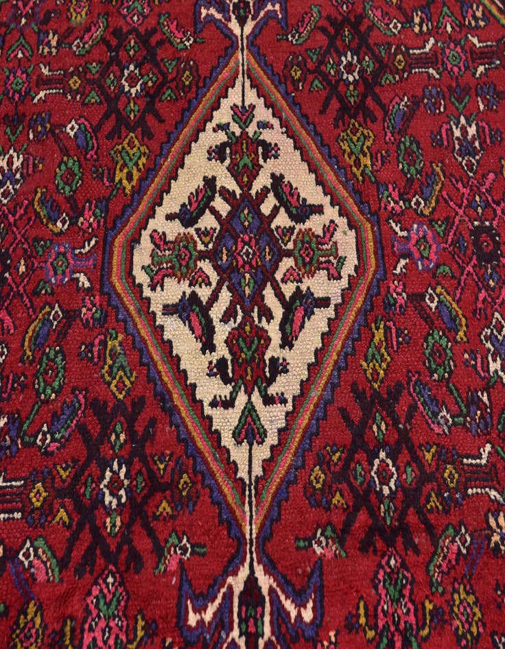 Detail image of 5' 4 x 8' 8 Hand Knotted Hossainabad Persian Wool Rug