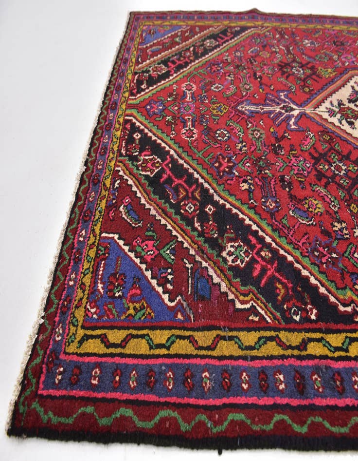Detail image of 5' 4 x 8' 8 Hand Knotted Hossainabad Persian Wool Rug