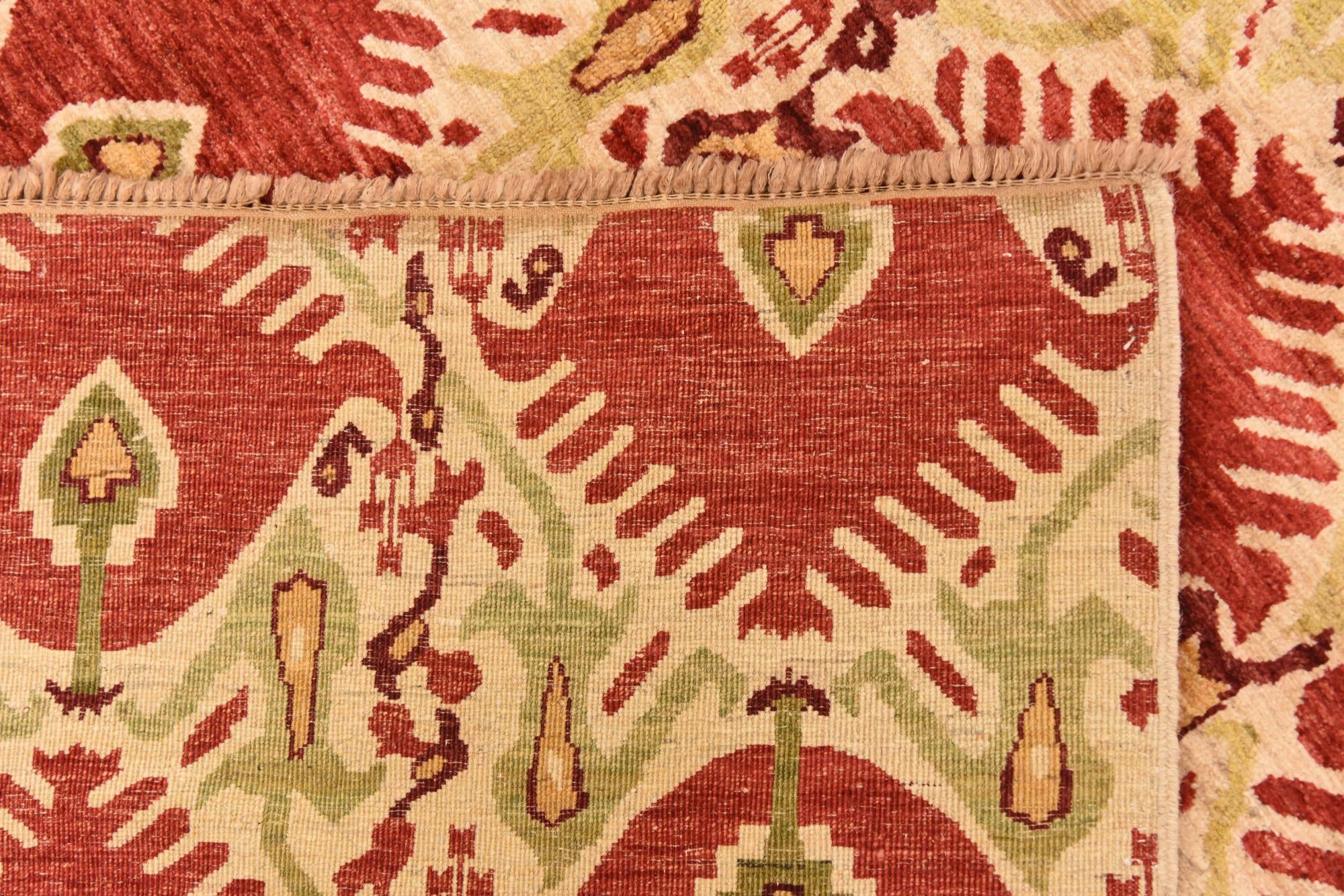6' x 9' Hand Knotted Ikat Rug