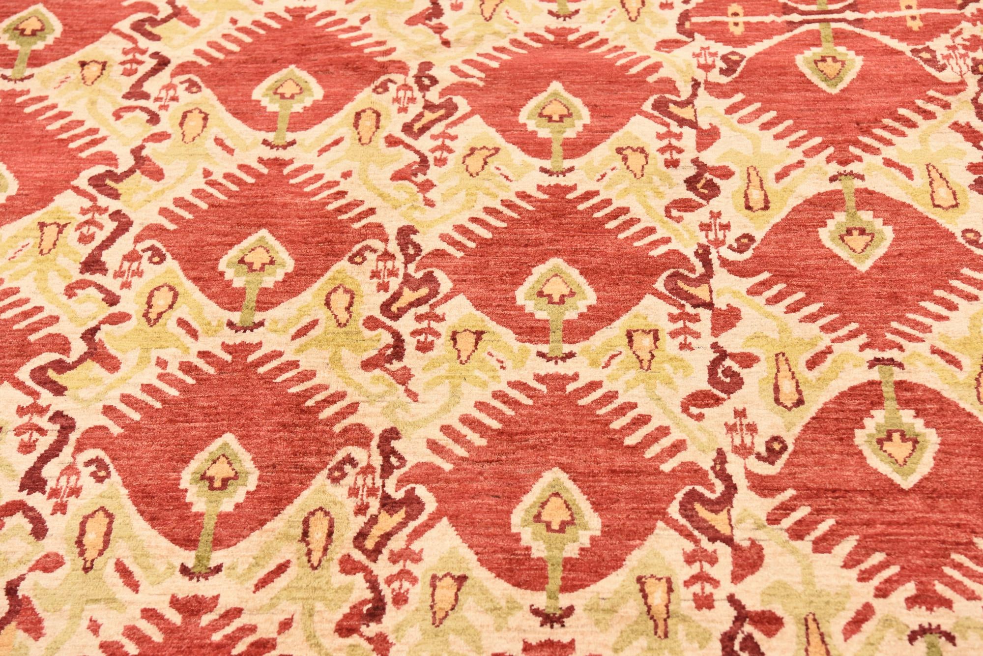 6' x 9' Hand Knotted Ikat Rug