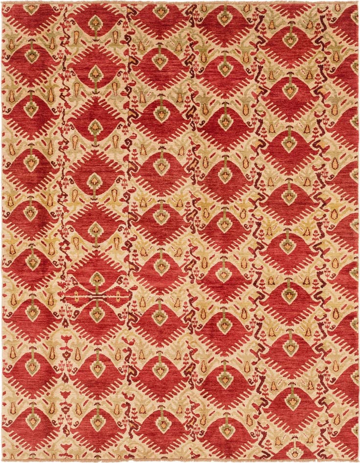 Detail image of 6' x 9' Hand Knotted Ikat Rug