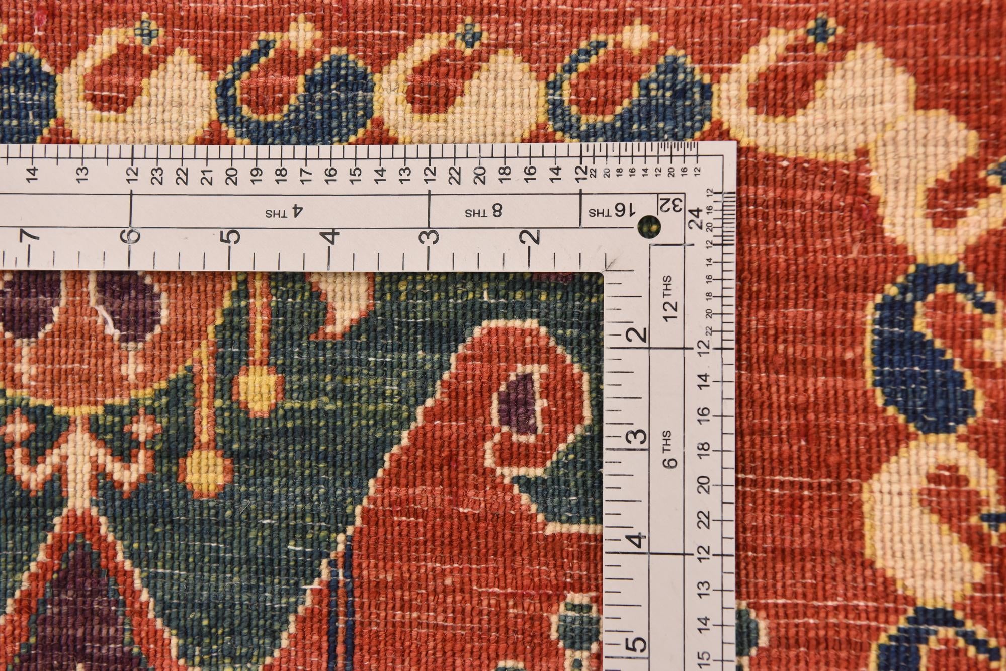 7' x 9' 2 Hand Knotted Ikat Rug