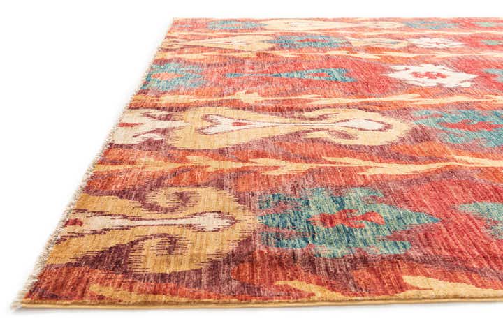 8' 4 x 9' 10 Hand Knotted Ikat Oriental Rug