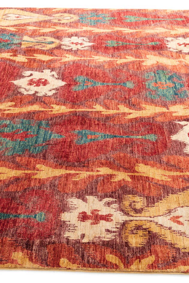 Detail image of 8' 4 x 9' 10 Hand Knotted Ikat Oriental Rug