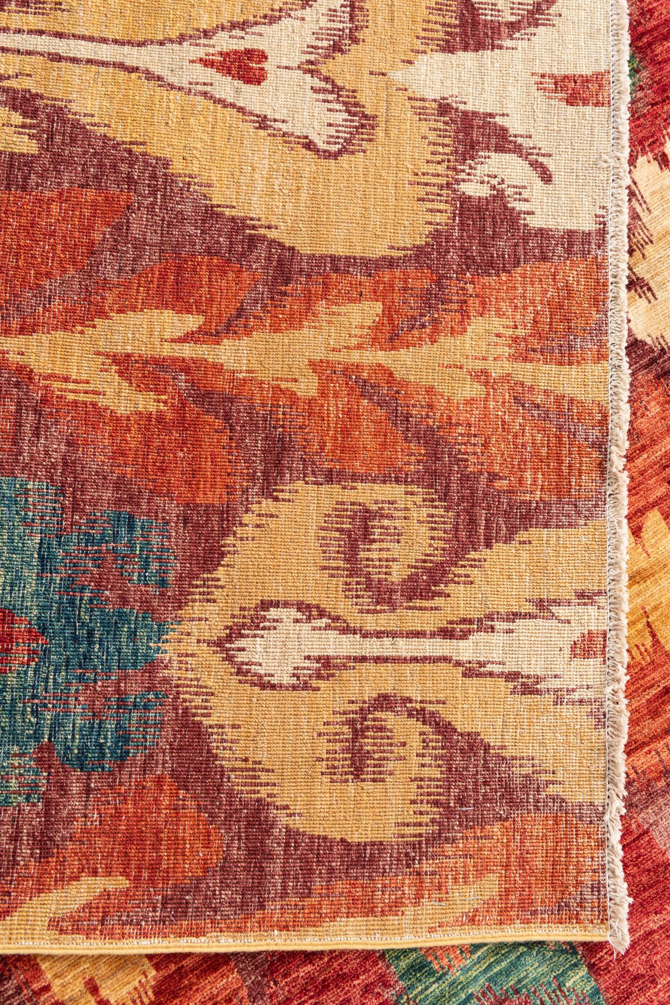 8' 4 x 9' 10 Hand Knotted Ikat Oriental Rug