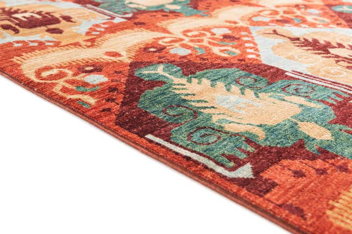 6' 10 x 9' 8 Hand Knotted Ikat Oriental Rug