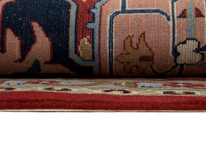 7' 11 x 11' 6 Hand Knotted Indo Heriz Wool Rug