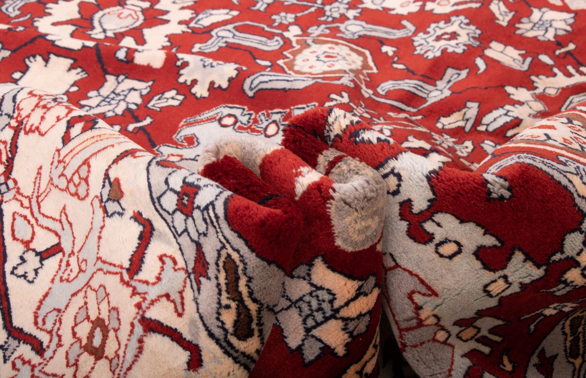 8' 3 x 10' 6 Hand Knotted Indo Tabriz Wool Rug