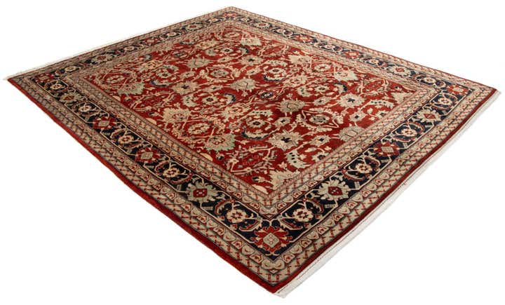 8' 4 x 9' 11 Hand Knotted Indo Tabriz Wool Rug