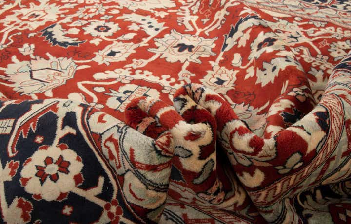 8' 4 x 9' 11 Hand Knotted Indo Tabriz Wool Rug