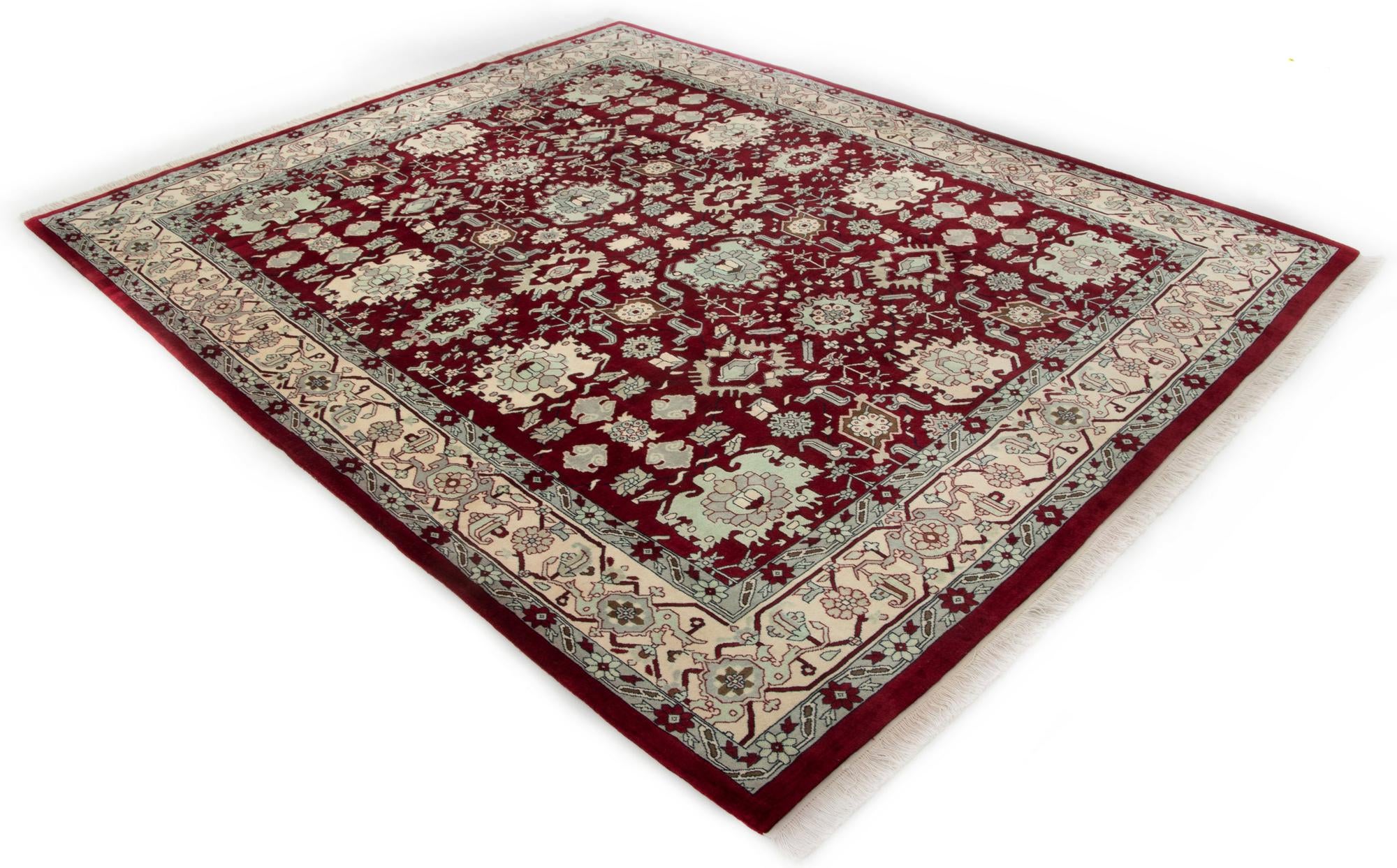 8' 2 x 10' 2 Hand Knotted Indo Tabriz Wool Rug