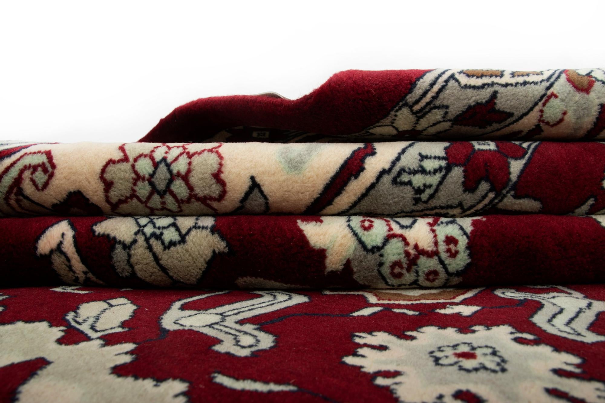 8' 2 x 10' 2 Hand Knotted Indo Tabriz Wool Rug
