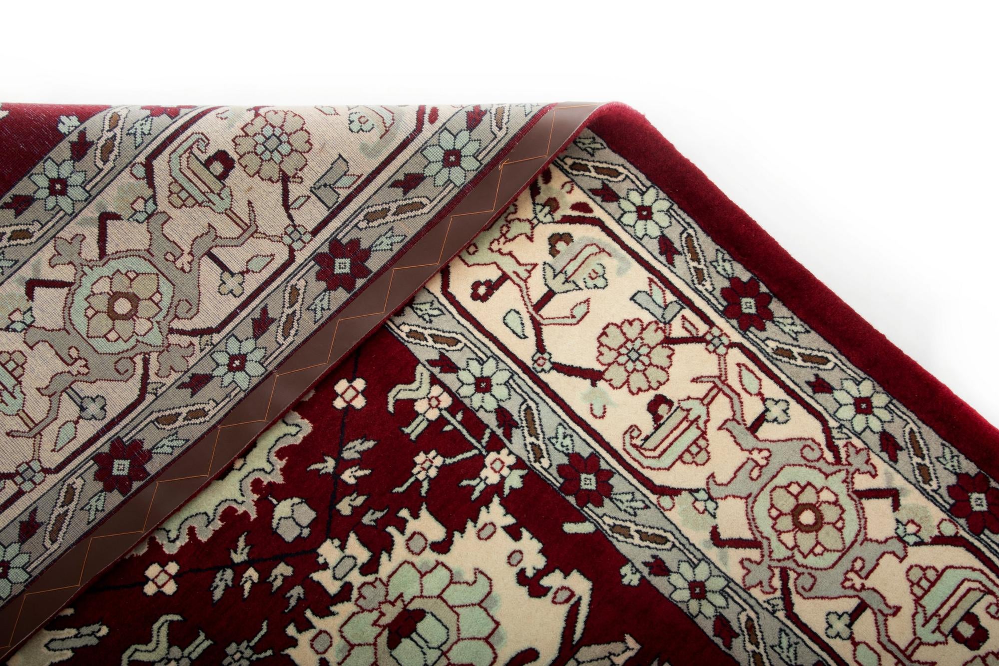 8' 2 x 10' 2 Hand Knotted Indo Tabriz Wool Rug