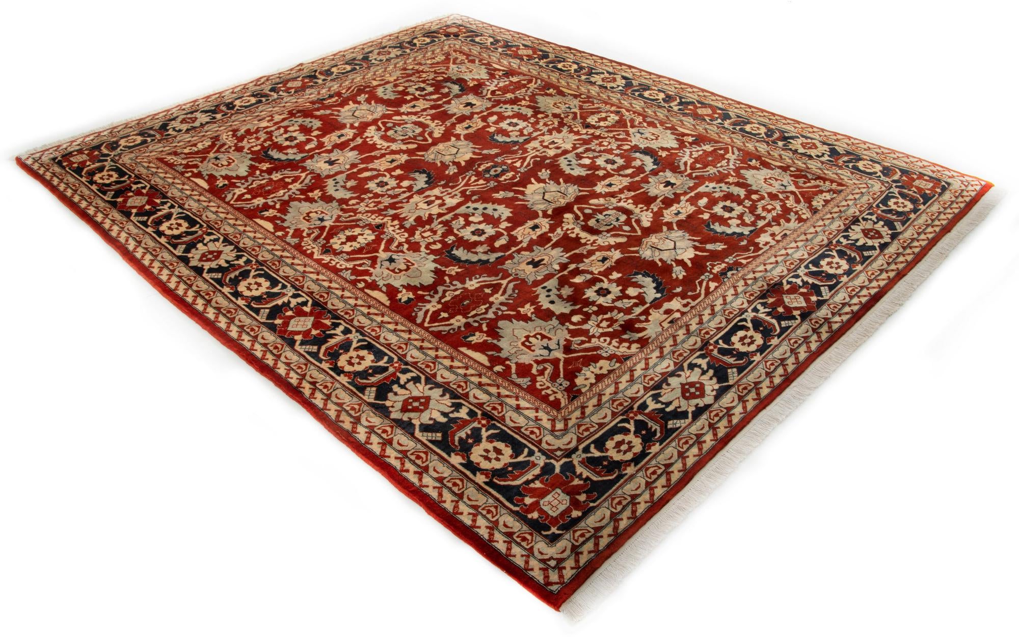 8' 5 x 9' 11 Hand Knotted Indo Tabriz Wool Rug