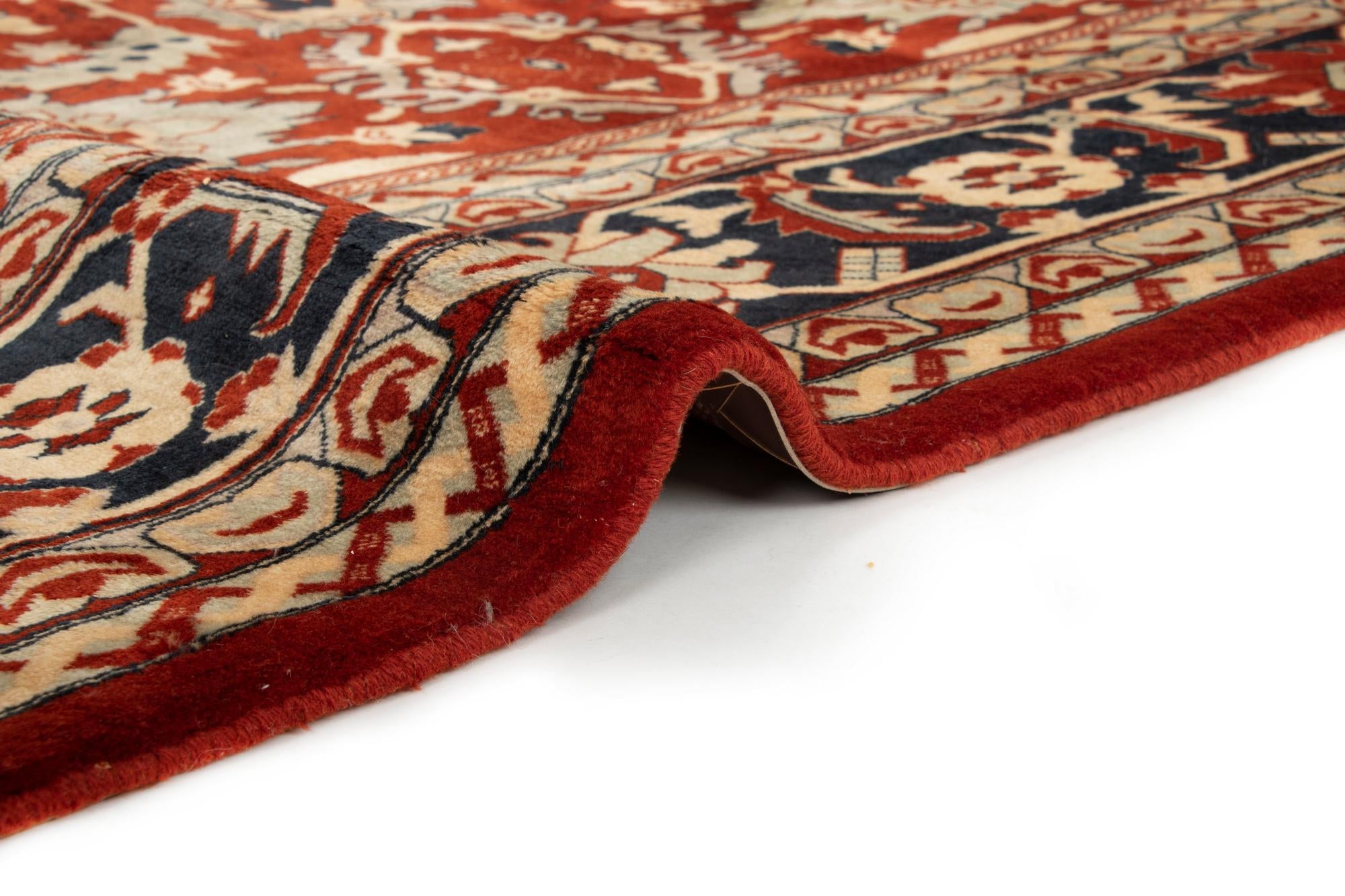 8' 5 x 9' 11 Hand Knotted Indo Tabriz Wool Rug