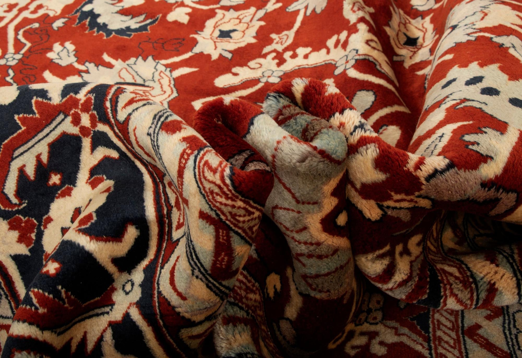 8' 5 x 9' 11 Hand Knotted Indo Tabriz Wool Rug