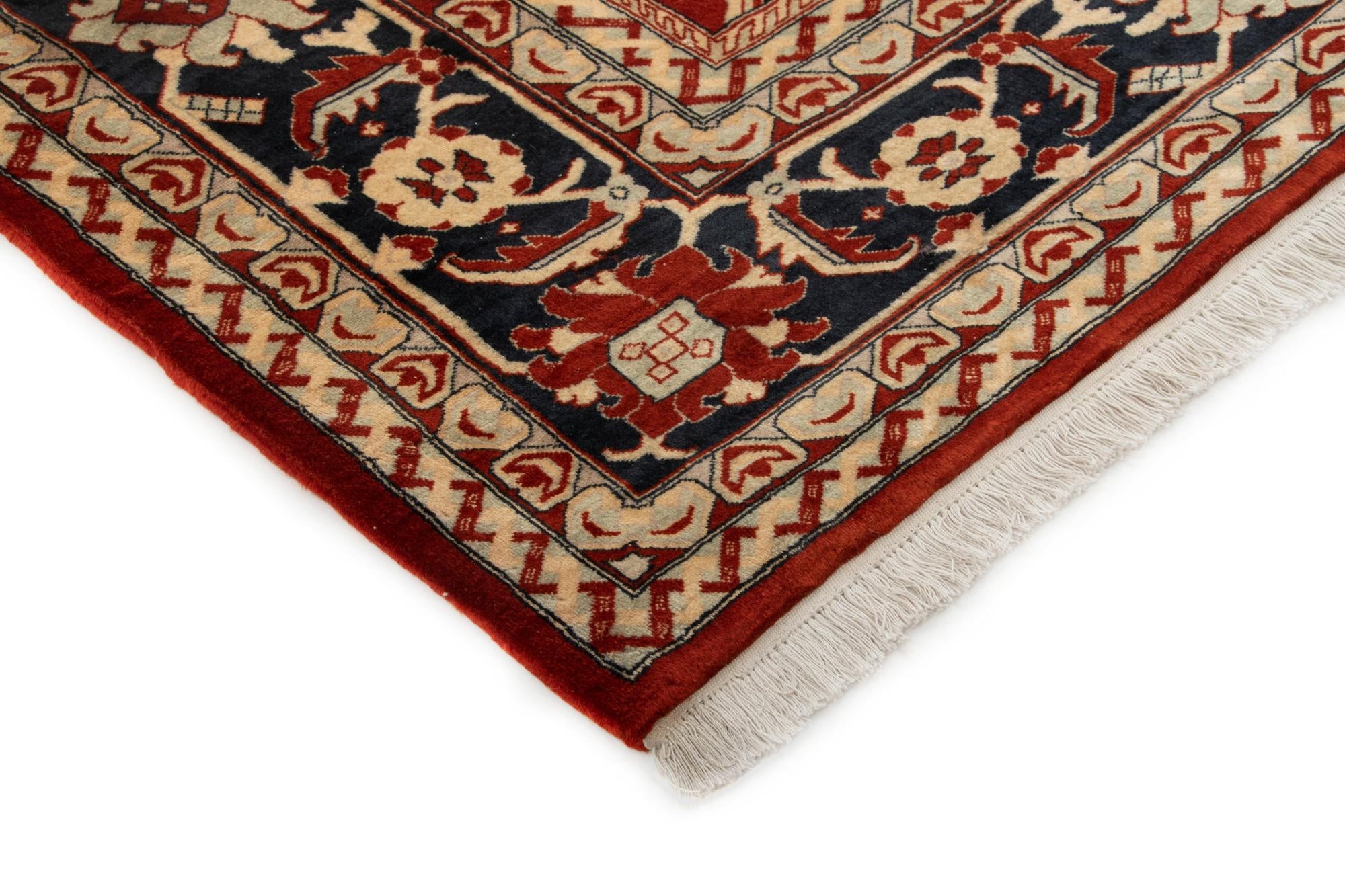 8' 5 x 9' 11 Hand Knotted Indo Tabriz Wool Rug