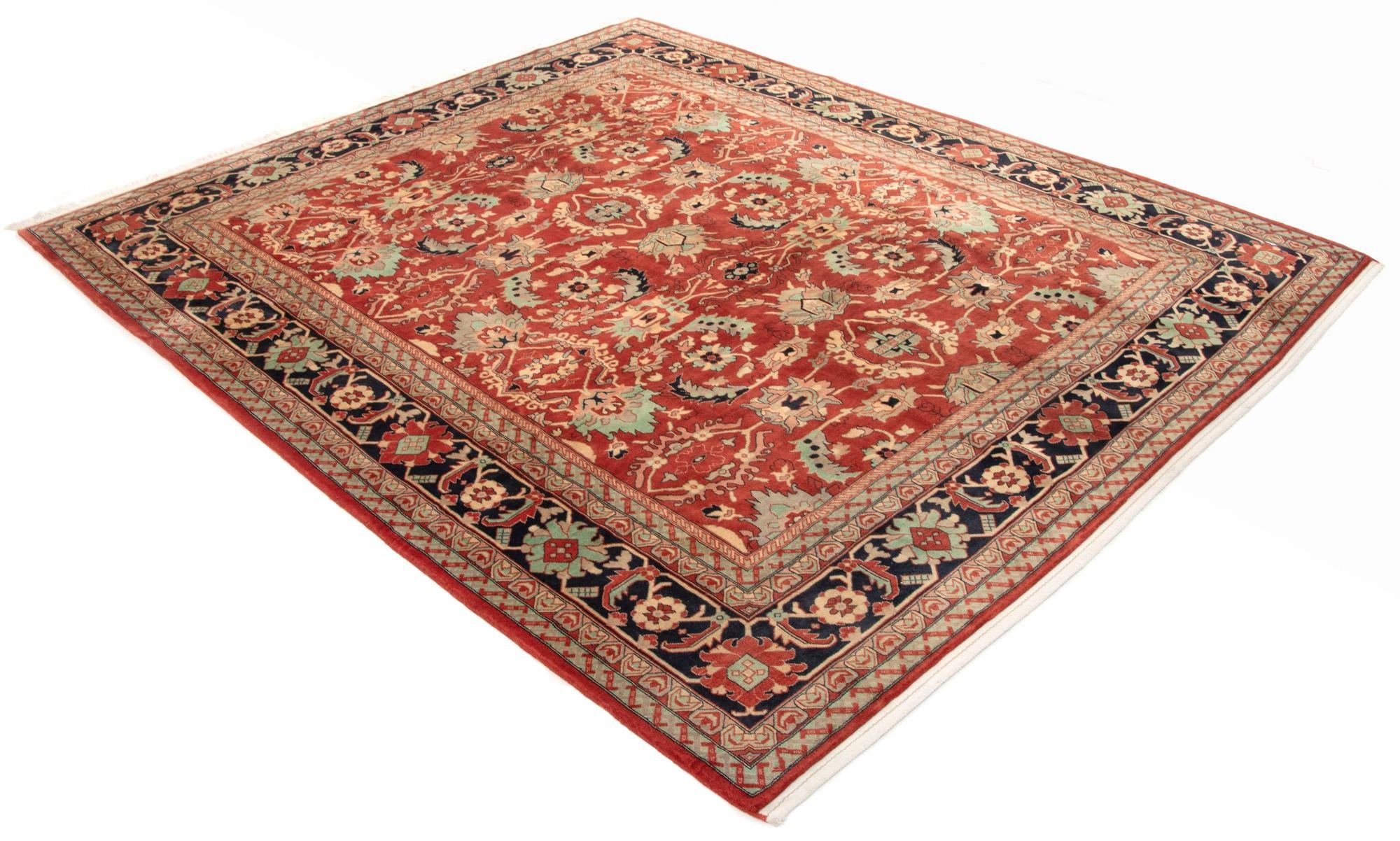8' 6 x 10' Hand Knotted Indo Tabriz Wool Rug