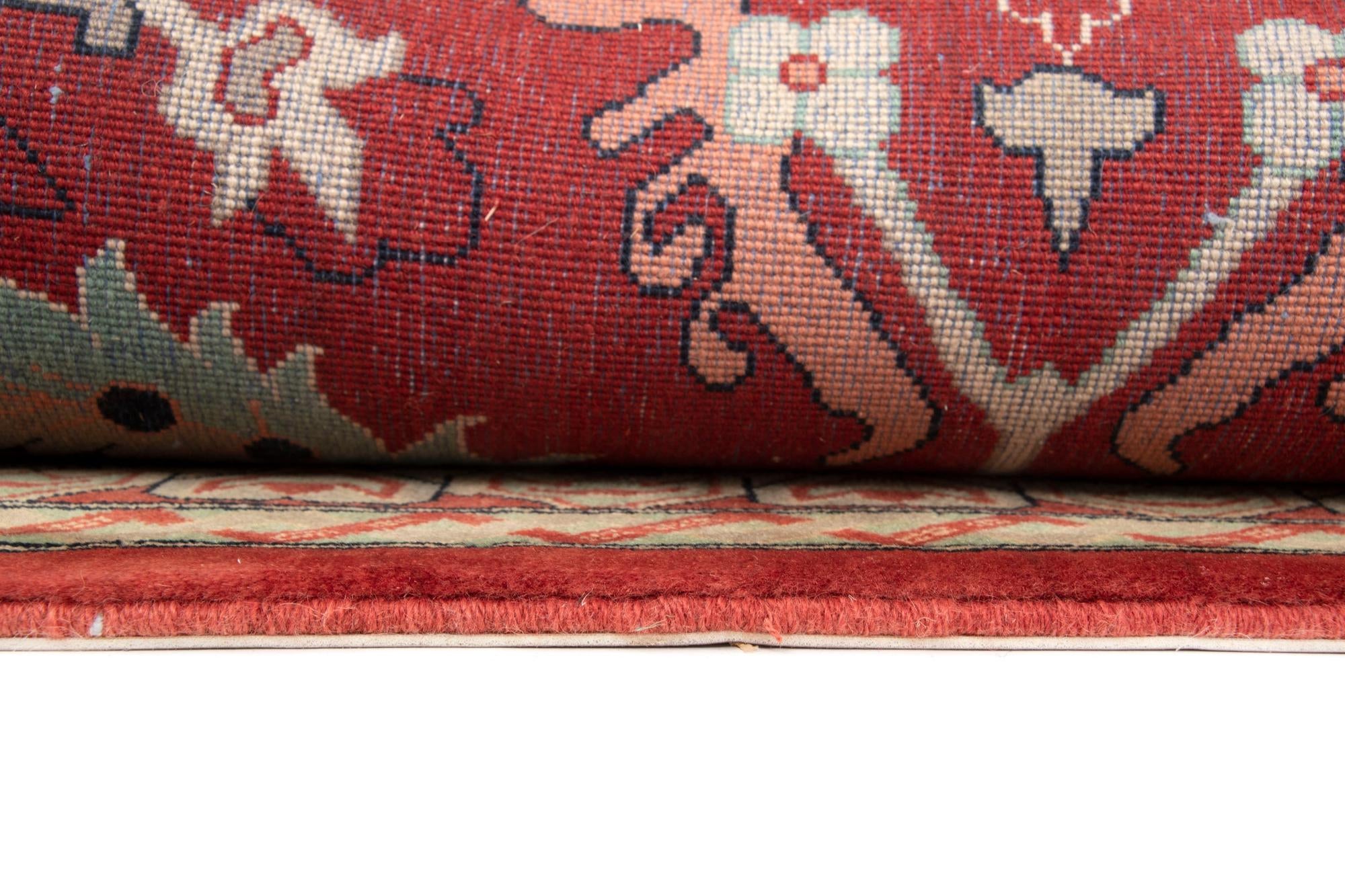 8' 6 x 10' Hand Knotted Indo Tabriz Wool Rug