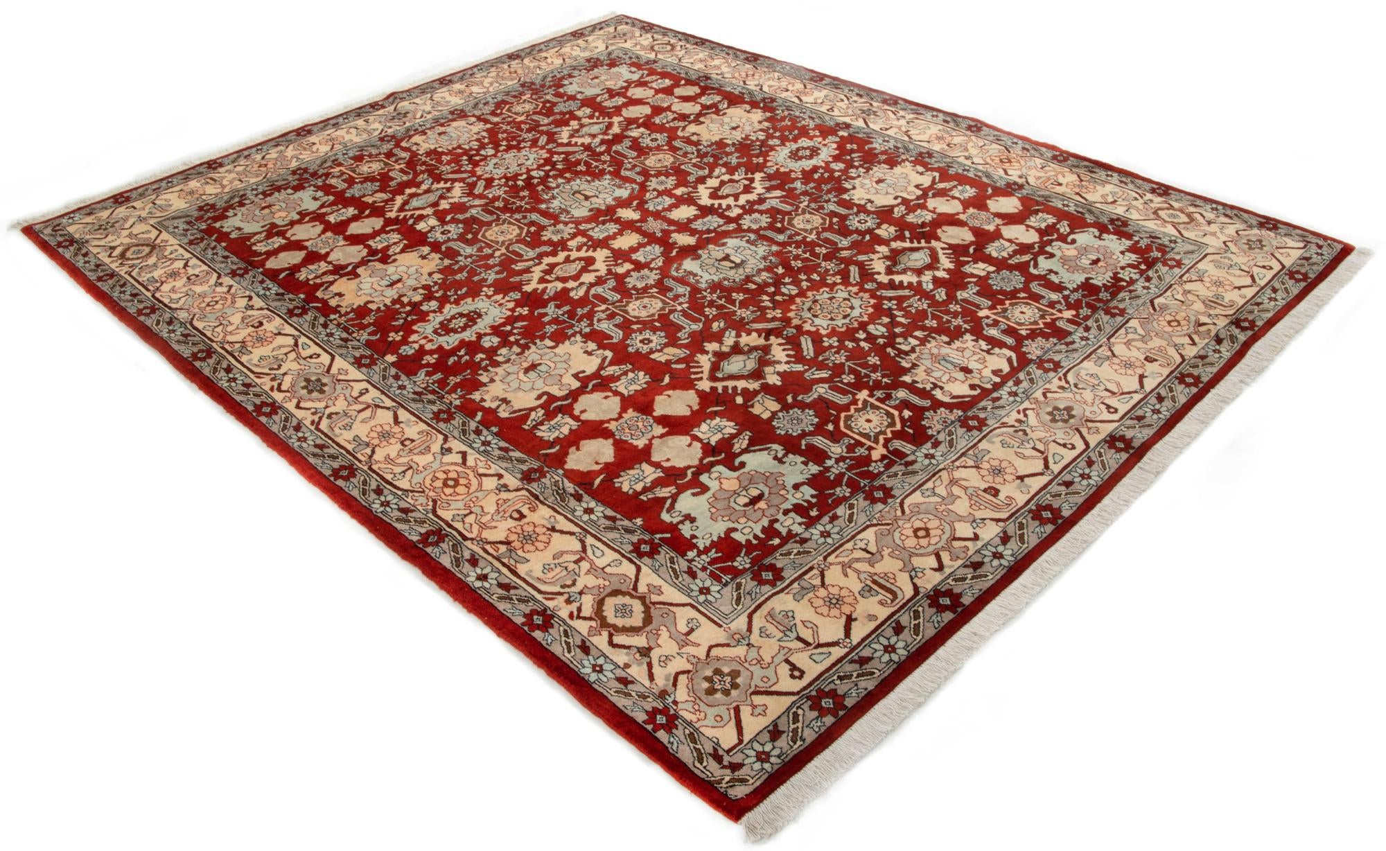 8' 4 x 9' 10 Hand Knotted Indo Tabriz Wool Rug