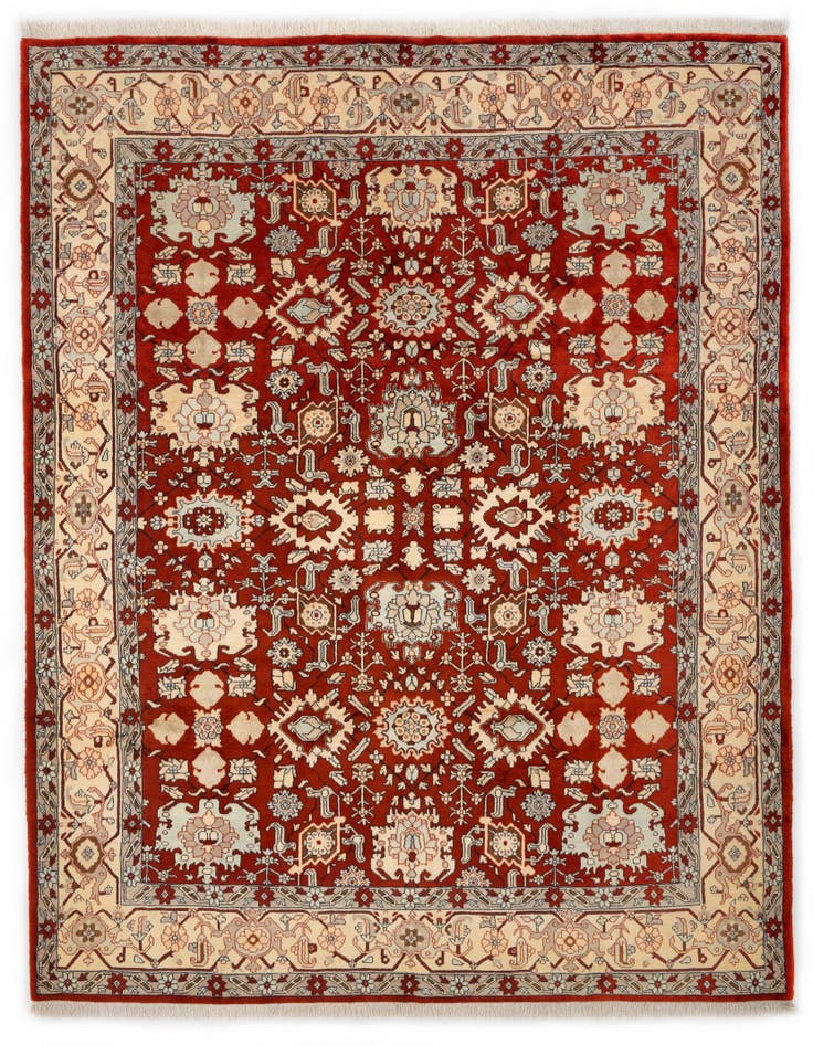 Detail image of 8' 4 x 9' 10 Hand Knotted Indo Tabriz Wool Rug