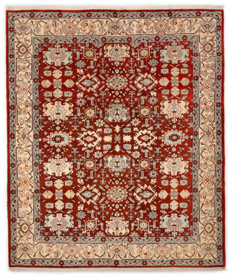 Detail image of 8' 4 x 9' 10 Hand Knotted Indo Tabriz Wool Rug