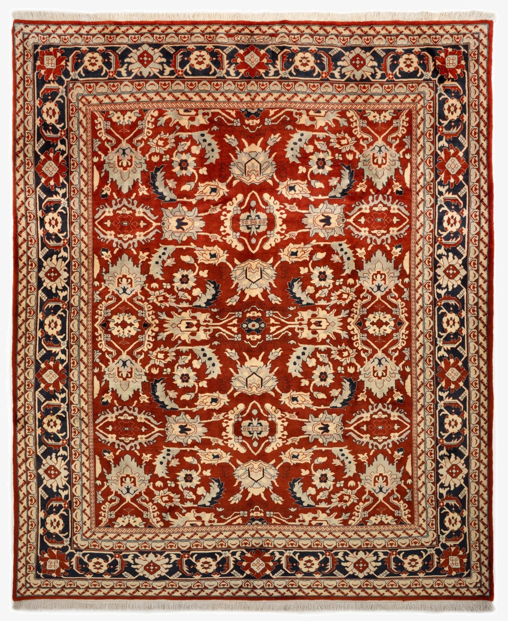8' 5 x 9' 11  Hand Knotted Indo Tabriz Wool Rug