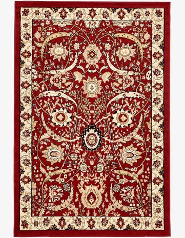 Red Isfahan Design Rug
