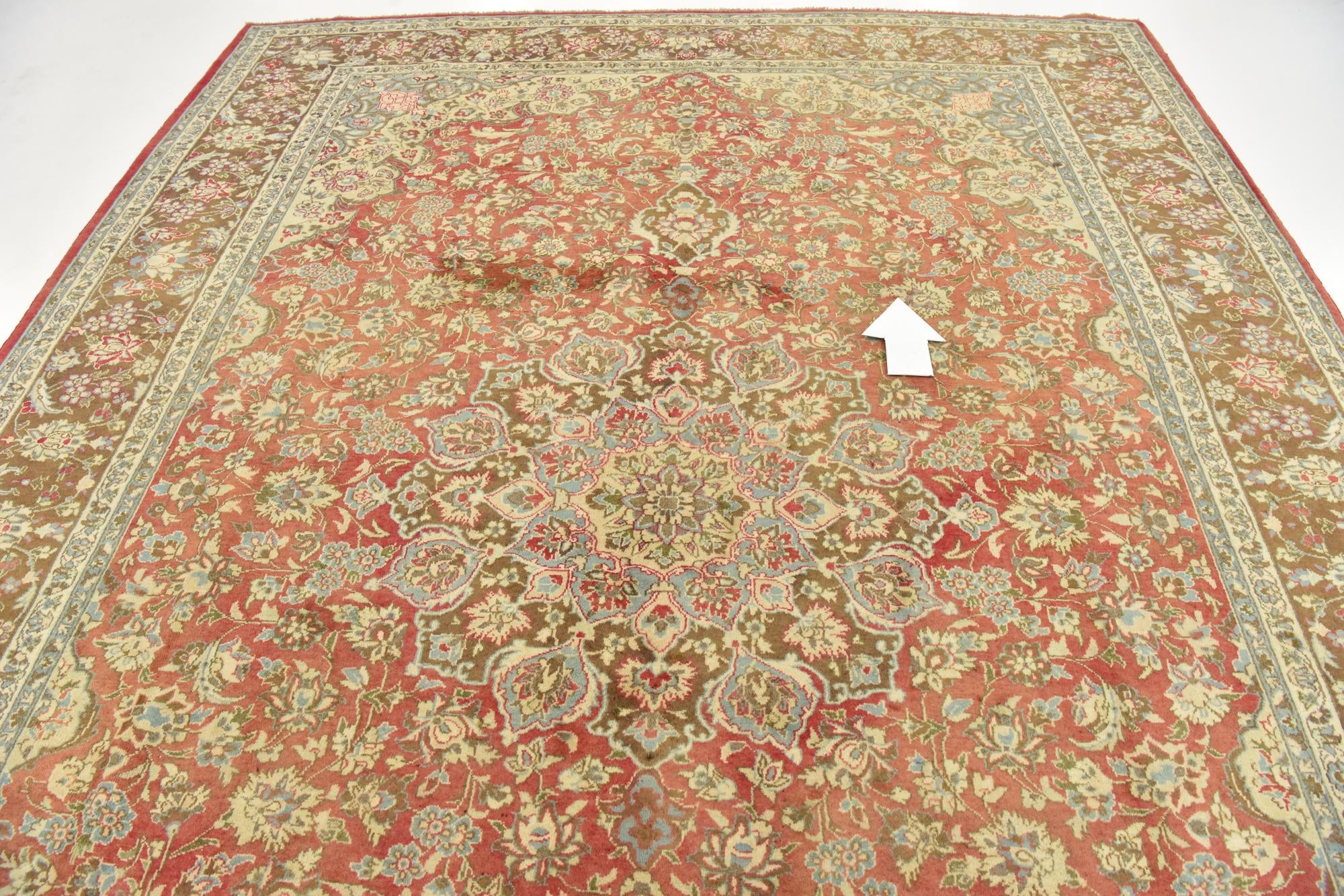 9' 9 x 13' 5 Hand Knotted Isfahan Persian Wool Rug