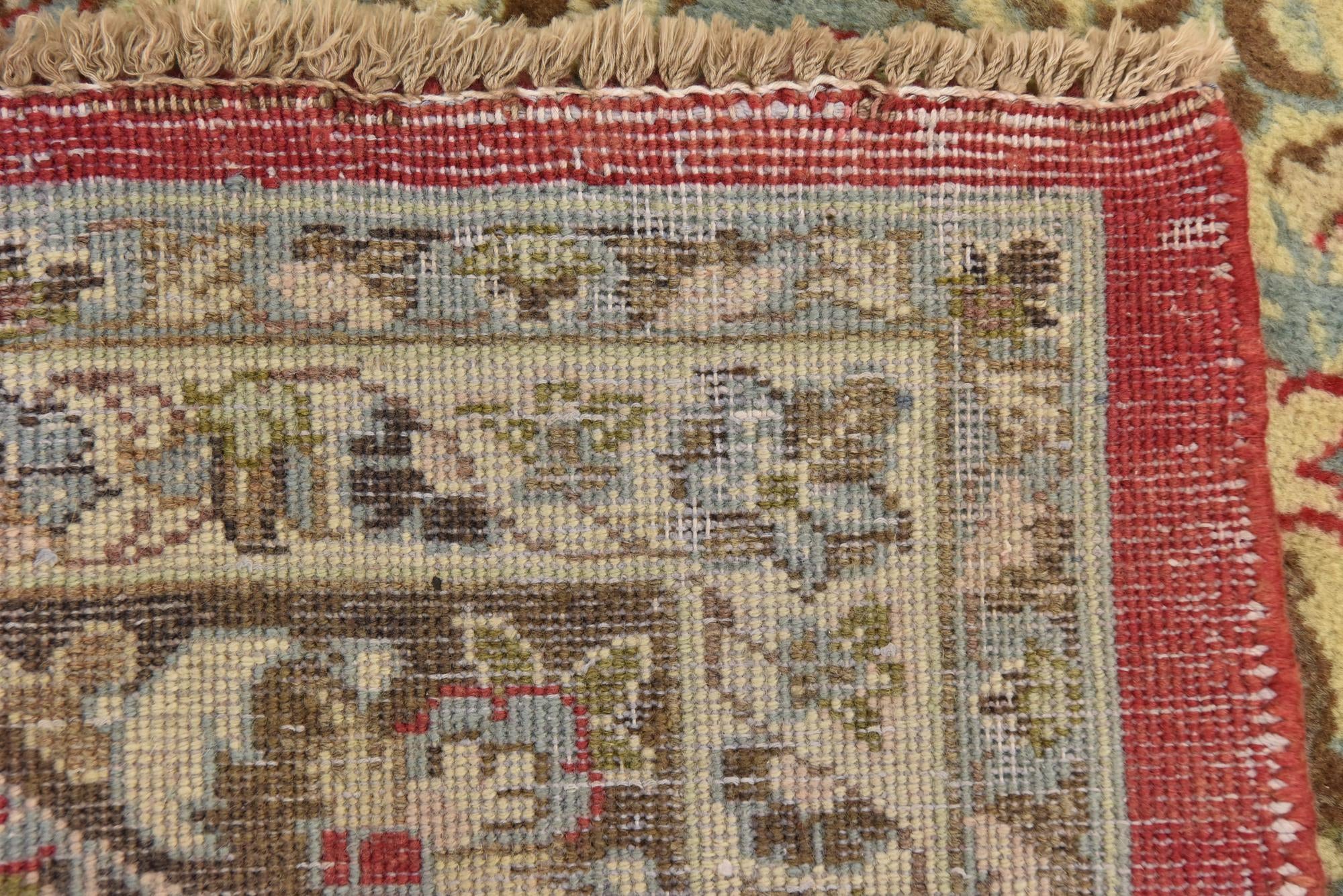 9' 9 x 13' 5 Hand Knotted Isfahan Persian Wool Rug