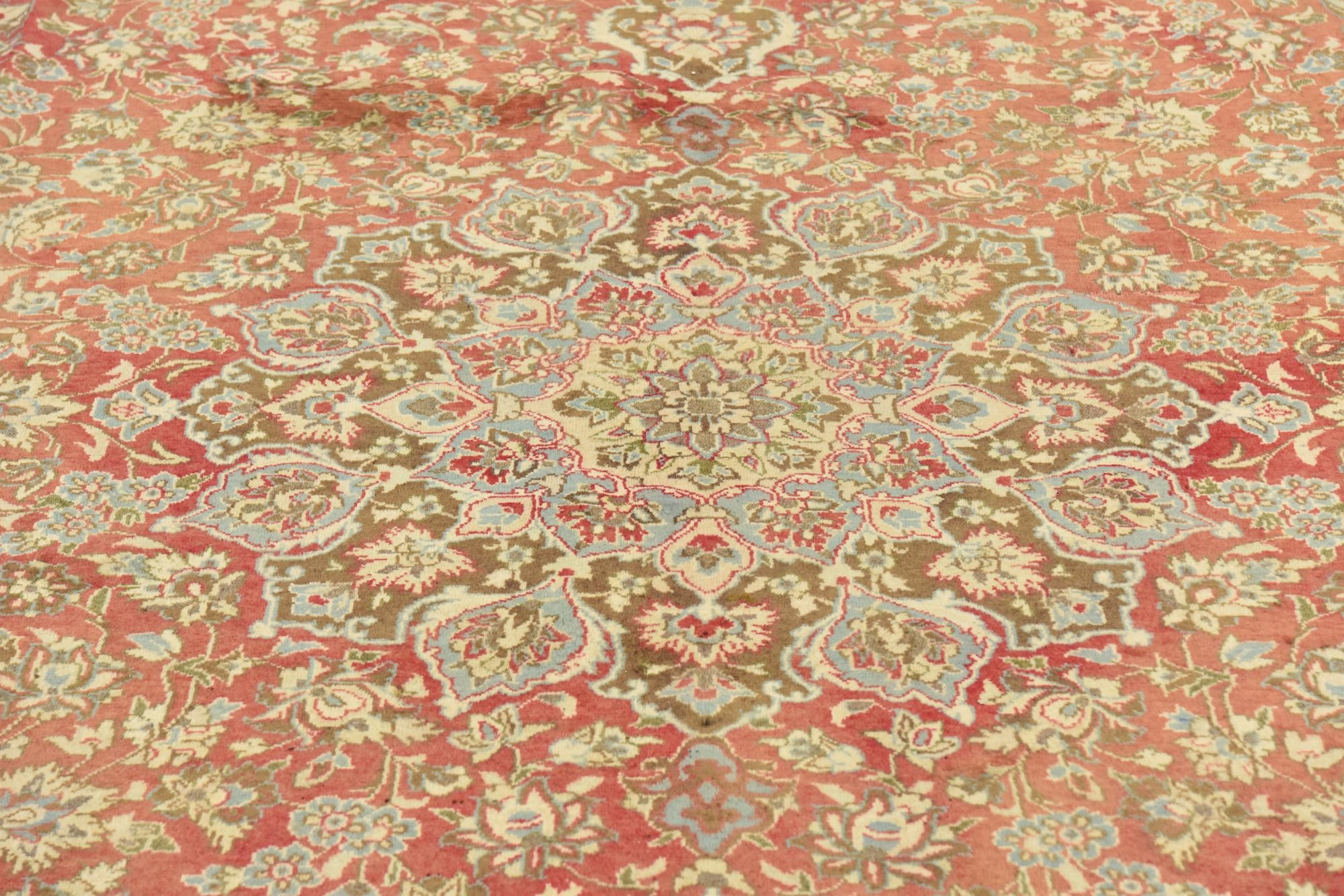 9' 9 x 13' 5 Hand Knotted Isfahan Persian Wool Rug