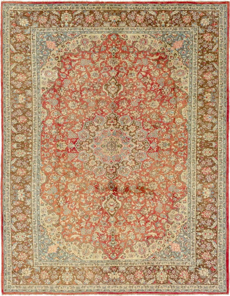 Detail image of 9' 9 x 13' 5 Hand Knotted Isfahan Persian Wool Rug